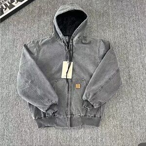 Carhartt Gray Hooded Jacket